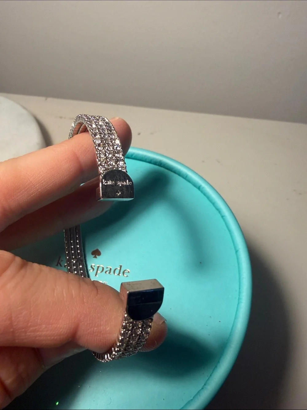 Kate spade Silver Crystal Row Stretch Bracelet